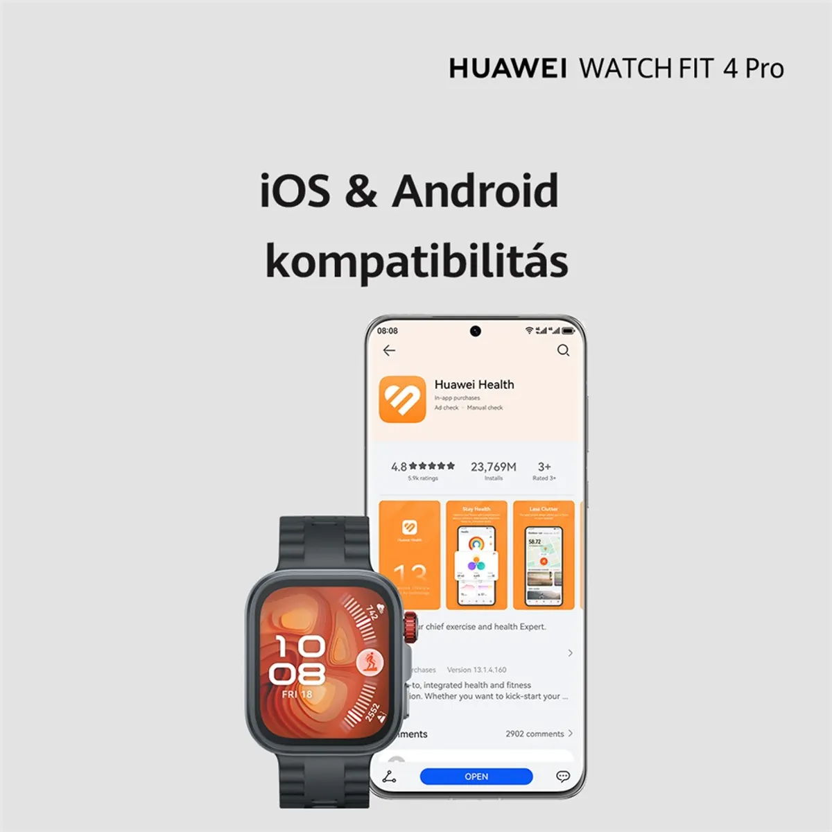 Huawei 55020EYJ Watch Fit 4 Pro kék #5