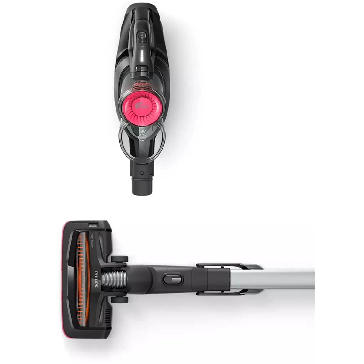 PHILIPS FC6722/01 SpeedPro 18V 30 perc 2 az 1-ben 180° szívófej kézi és álló porszívó #6