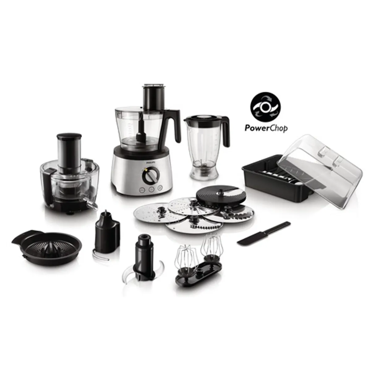 Philips HR7778/00 Konyhai robotgép 3,4 L szürke 1,2 m 1300 W 20-23 000 RPM 32 funkciók 12 sebesség #2