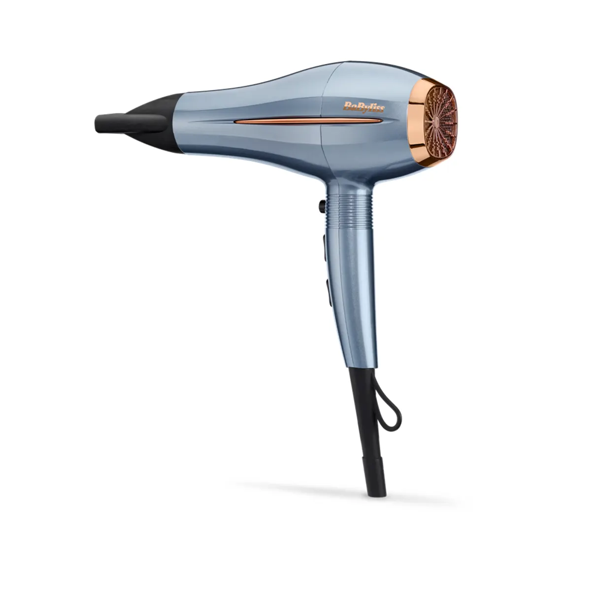 BaByliss D251PE hajszárító 2200 W DC motor 2 sebesség 3 hőfok ionos funkció cool shot koncentrátor szűrő eltávolítható 2,2 m vezeték kék réz #2