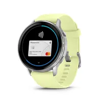 Garmin 010-03014-02 Venu 4 45mm AMOLED kijelző 1.4" felbontás 454x454 érintőképernyő 8 GB Wi-Fi GPS ezüst tok citromsárga szilikonszíj #3