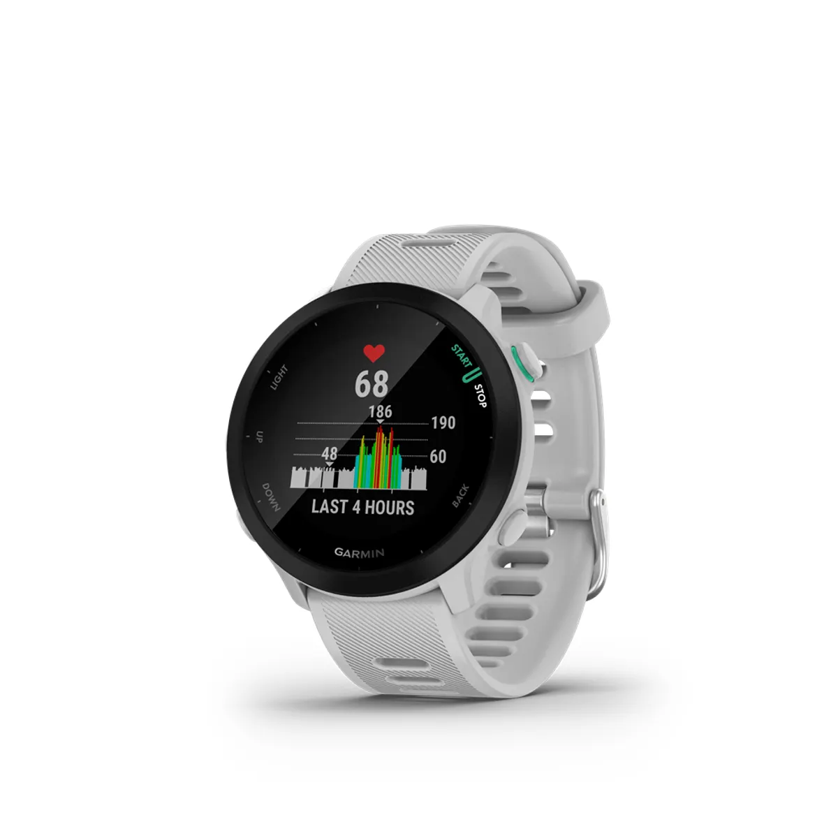GARMIN 010-02562-11 sportóra 42 mm fekete tok, fehér 20 mm szilikon szíj #1