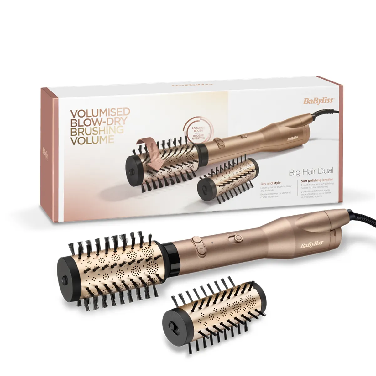 BaByliss AS952E forrólevegős hajkefe kerámia bevonat 51 mm hengerátmérő 2 hőfok 360 fokban elforgatható alapzat 2 kefefej 2,5 m vezeték #6