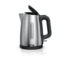 Braun WK1500BK vízforraló 1,7 L 2200 W 360 fokos alap BPA-mentes fekete rozsdamentes acél
