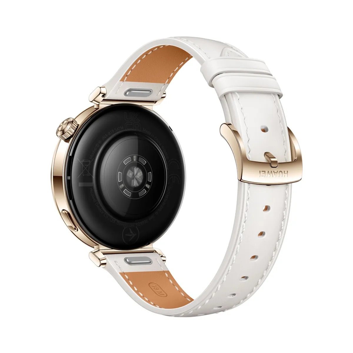 Huawei 55020DJT okosóra 41 mm arany rozsdamentes acél 1.32" AMOLED IP69K NFC Bluetooth 5.2 fehér szíj 18 mm #6