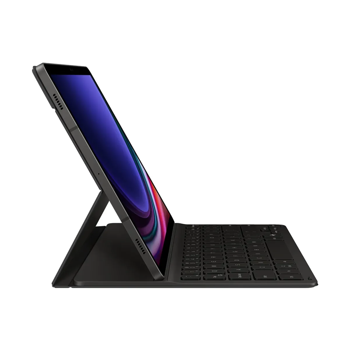 Samsung EF-DX720BBEGGB oldalt nyíló billentyűzettok kompat Galaxy Tab S9, S9 FE, S10 FE, S10 Lite, 65 billentyű, érintőpad, Pogo Pin, fedőlap, fekete, 11" #10