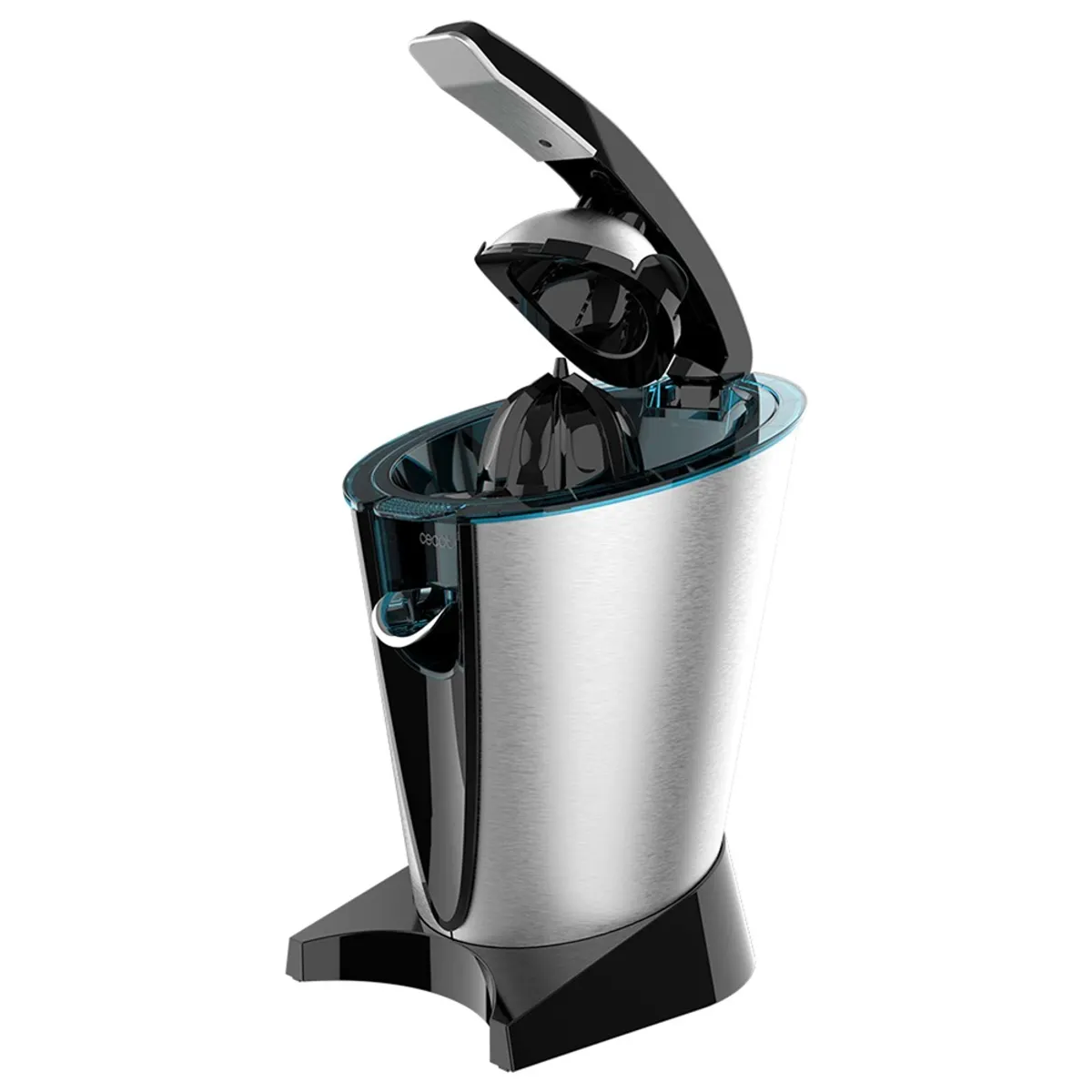 CECOTEC 03353 facsaró 600 W fekete rozsdamentes acél fedő van csepegésgátló mosogatógépben tisztítható részek 2 nyomókúp műanyag #2
