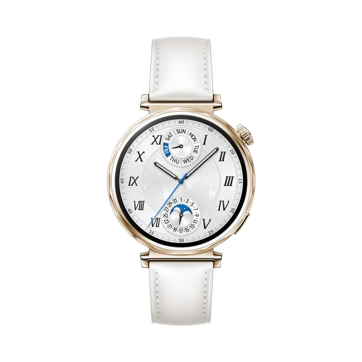 Huawei 55020DJT okosóra 41 mm arany rozsdamentes acél 1.32" AMOLED IP69K NFC Bluetooth 5.2 fehér szíj 18 mm #1