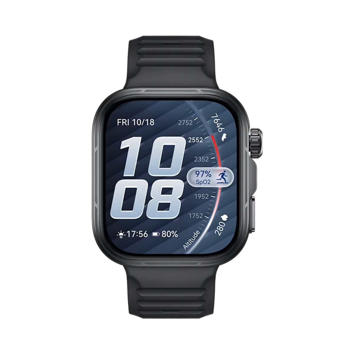 Huawei 55020HRY Watch Fit 5 Pro fekete szilikon szíj GPS NFC EKG SpO2 7-10 napos üzemidő #1
