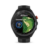 Garmin 010-02746-12 Approach S70 47mm AMOLED kijelző fekete kerámiakeret fekete szilikon szíj #1