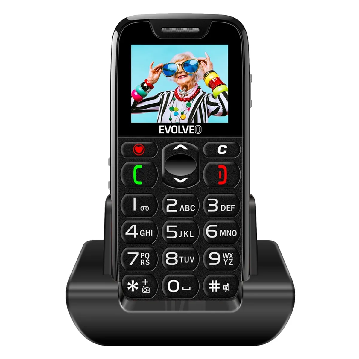 EVOLVEO SGM EP-501-BK EasyPhone 1.8" kijelző, SOS gomb #1